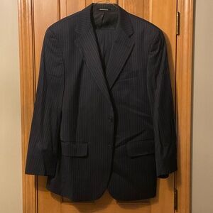 Bachrach Navy Pinstripe Suit